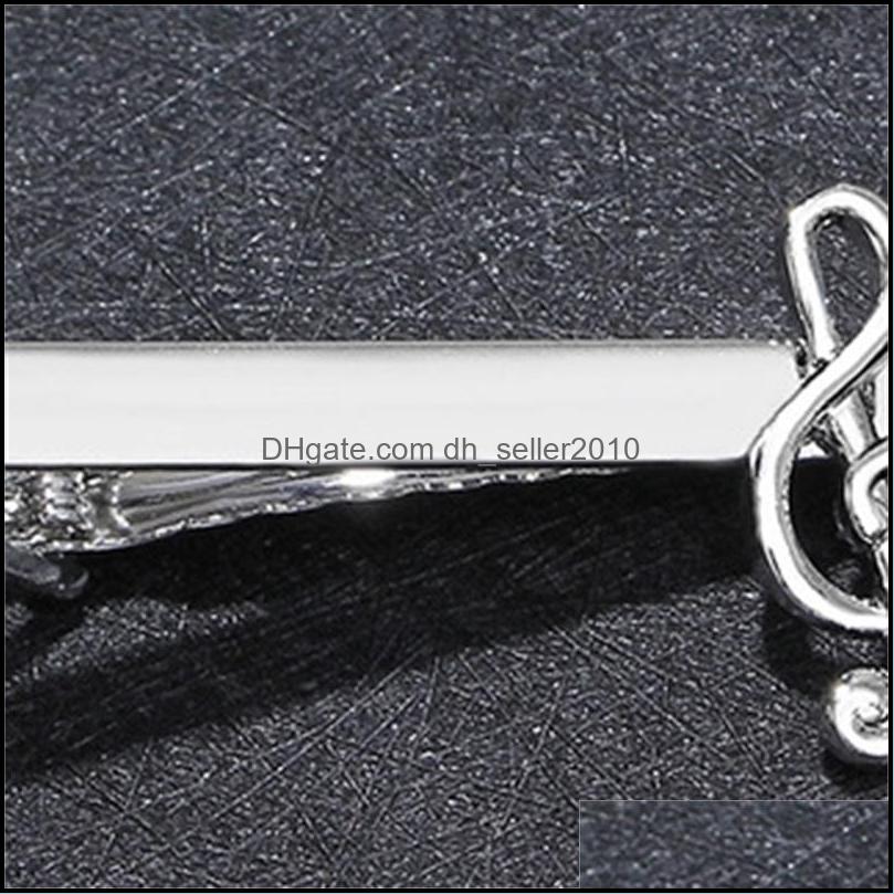 Tie Clips Metal Sier Music Tie Clip For Men Wedding Necktie Poker Clasp Gentleman Bar Crystal Pin Mens Gift Aeagg Eo9Z3 981 Drop Deli Dhknv