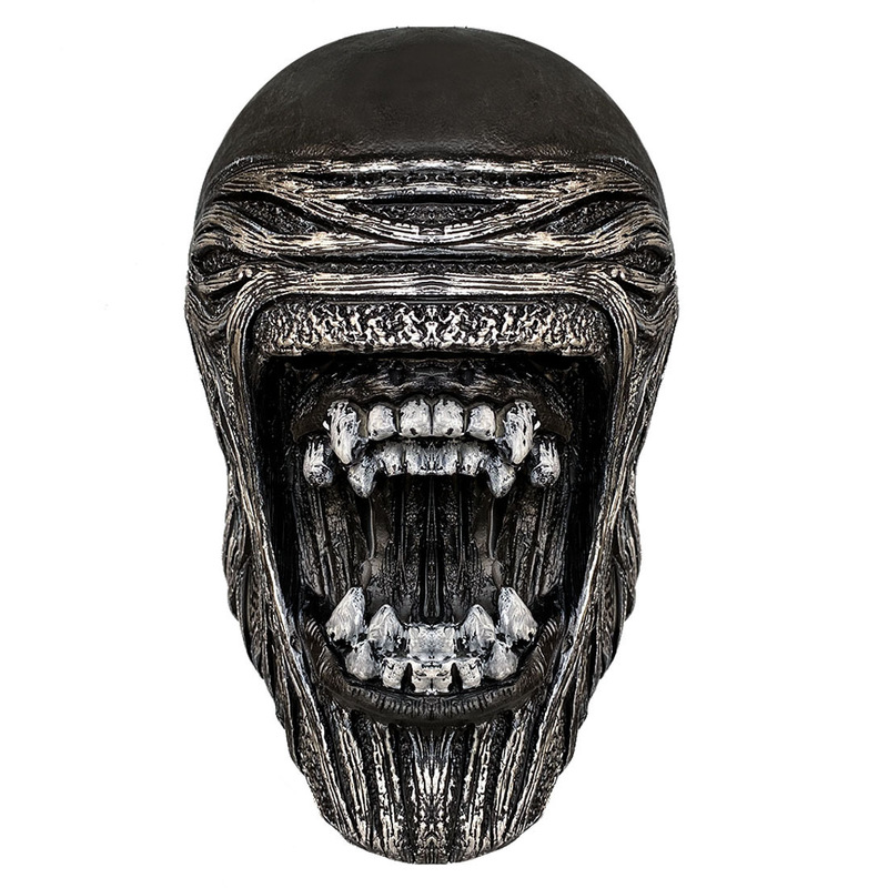 WAYLIKE Movie Aliens Vs Predator Mask Cosplay Costume Alien Antenna Horror Half Latex Masks Halloween Party Props 220915