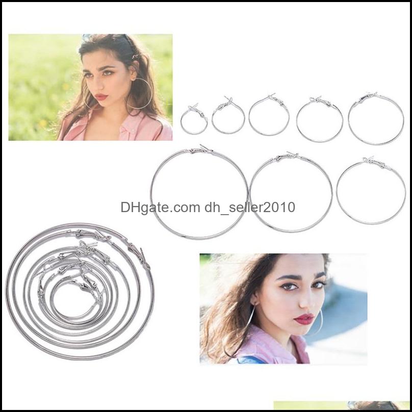 Hoop Huggie 10Pcs/Lot Gold Round Earring Hoop Hooks For Jewelry Making Finding Diy Earrings Accessories Supplies 1501 Q2 Drop Deliver Dh9Jm