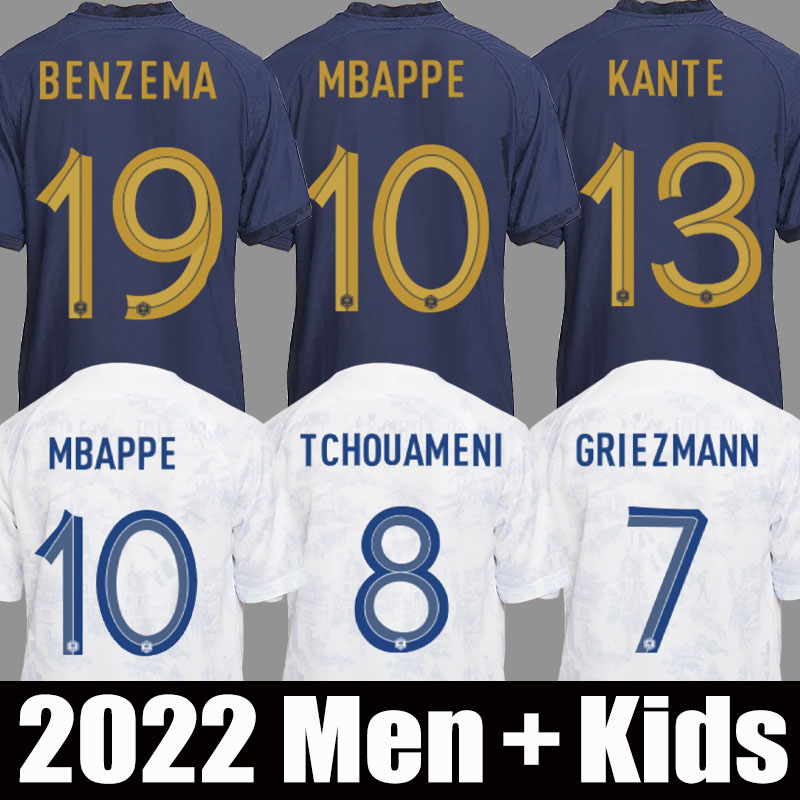 2022 France Soccer Jersey World Cup BENZEMA MBAPPE GRIEZMANN POGBA KANTE French GIROUD homme enfant Femme 22 23 men women kids kit set Maillots de Football shirts, 2022 home
2022 France Soccer Jersey World Cup BENZEMA MBAPPE GRIEZMANN POGBA KANTE French GIROUD homme enfant Femme 22 23 men women kids kit set Maillots de Football shirts, 2022 home