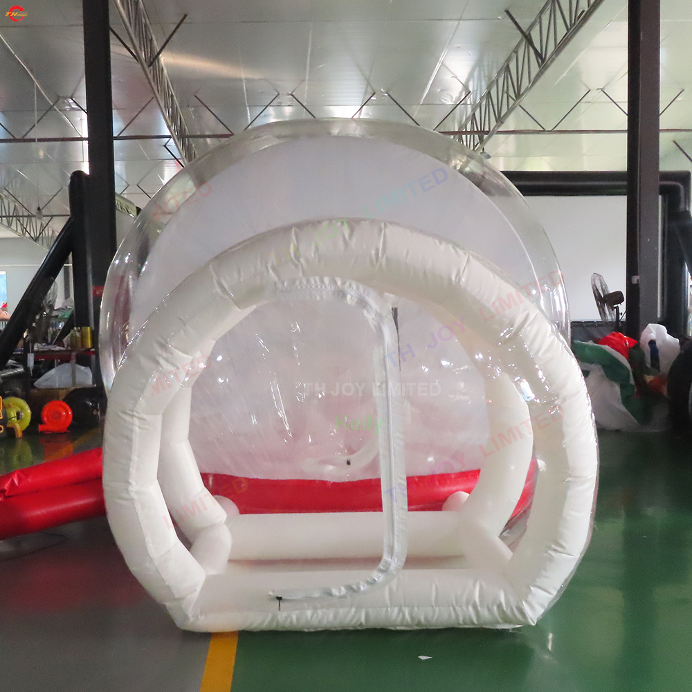 Delivery outdoor activities 4x3m 5x3m giant Christmas Inflatable Snow Globe with tunnel for