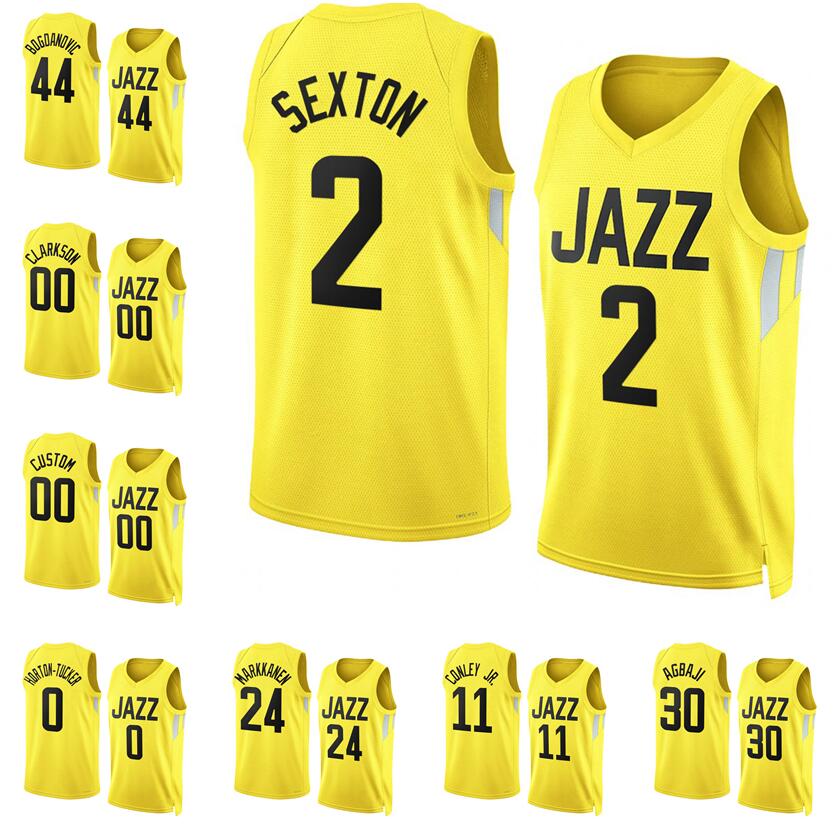 Basketball Jerseys Collin Sexton Lauri Markkanen Mike Conley Bojan Bogdanovic Clarkson 2022-23 season yellow white city Men Women Youth jersey, With logo
Basketball Jerseys Collin Sexton Lauri Markkanen Mike Conley Bojan Bogdanovic Clarkson 2022-23 season yellow white city Men Women Youth jersey, With logo
