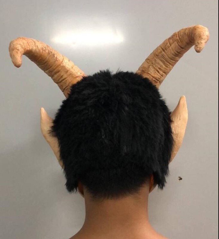 Party Masks Lucifer Horn masque latex Masks Halloween Costume Scary demon devil movie cosplay Horrible mask Adults Party props 220915