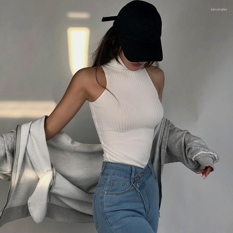 Women's Tanks Xingqing 2022 Summer High Neck Vest Women Sleeveless Solid Color Knit Ribbed Slim Fit Tank Tops Y2k Clothes Lady Basic, As photo shows
Women's Tanks Xingqing 2022 Summer High Neck Vest Women Sleeveless Solid Color Knit Ribbed Slim Fit Tank Tops Y2k Clothes Lady Basic, As photo shows