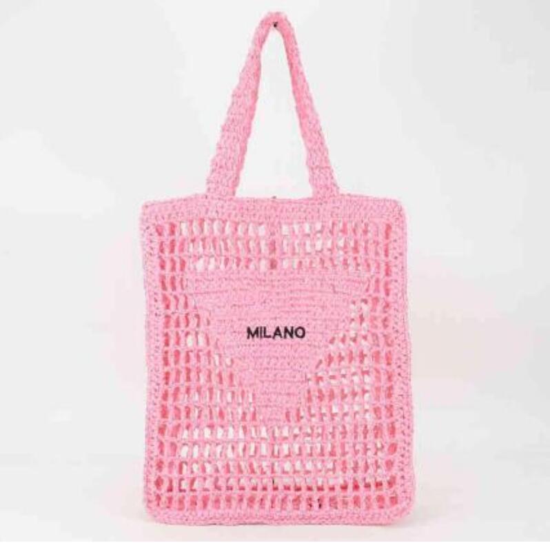 Designer tote Shoulder Fashion Beach Bags classic woman summer weave Nylon leather Crossbody bag Genuine famous big Handbags