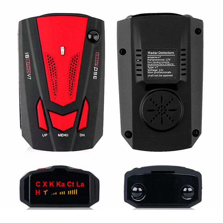 Car Radar Detector 16 Band 360 Auto Speed Alarm System Anti GPS Camera Laser Detector with Voice Alert