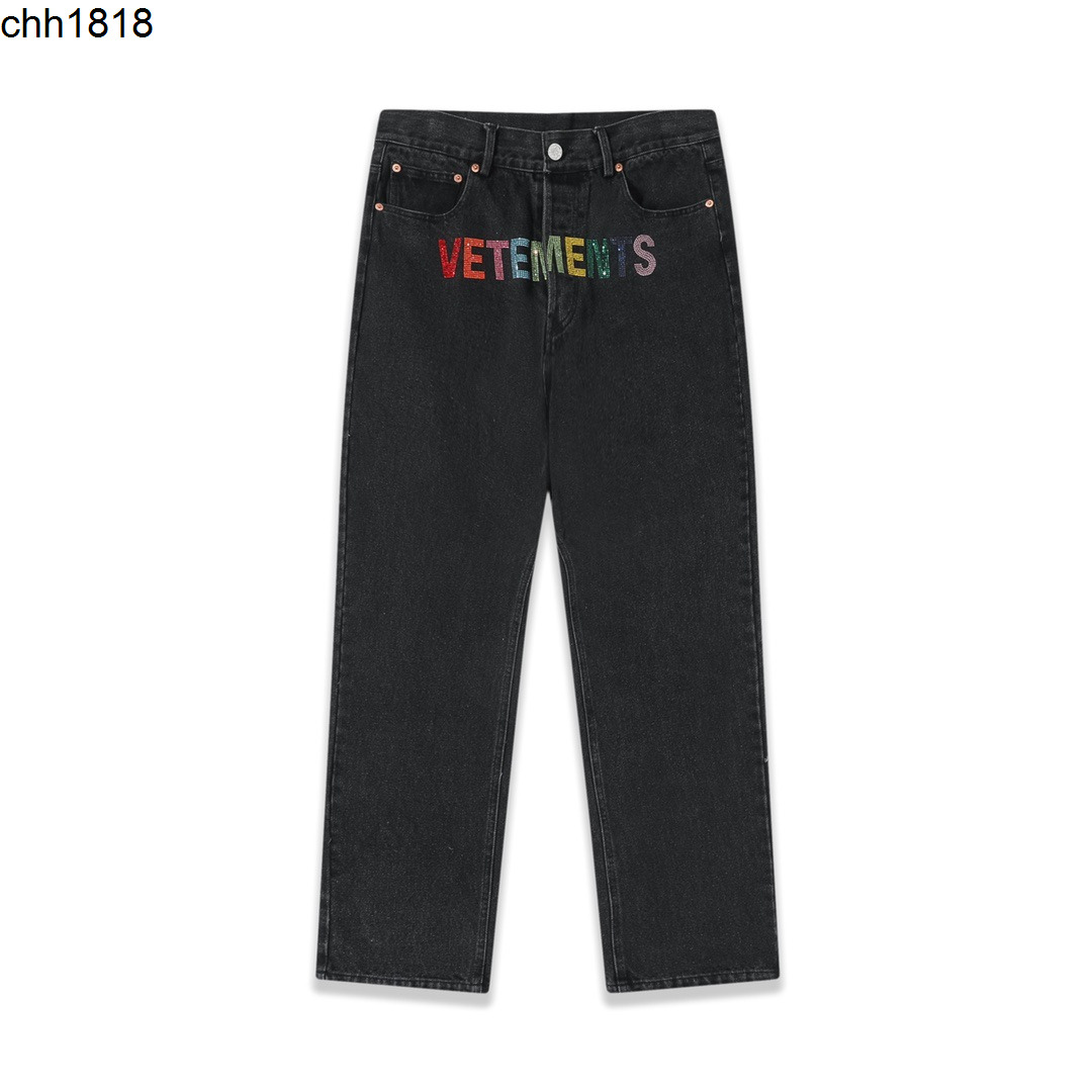 High version vetementss Colorful Hot Drill Washing Water Used Straight Jeans Pants for Men and Women, Wash water black
High version vetementss Colorful Hot Drill Washing Water Used Straight Jeans Pants for Men and Women, Wash water black