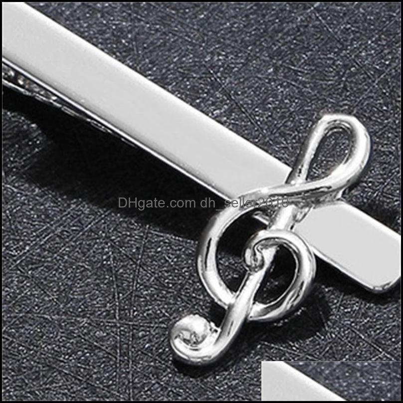 Tie Clips Metal Sier Music Tie Clip For Men Wedding Necktie Poker Clasp Gentleman Bar Crystal Pin Mens Gift Aeagg Eo9Z3 981 Drop Deli Dhknv