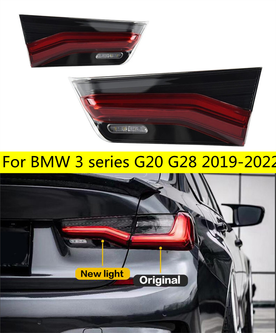 2pcs Car Tail Lights Parts For 3 Series G20 G28 20 19-2022 M8 Type Taillights Rear Lamp Inner LED Turn Signal Reversing Fog Lights