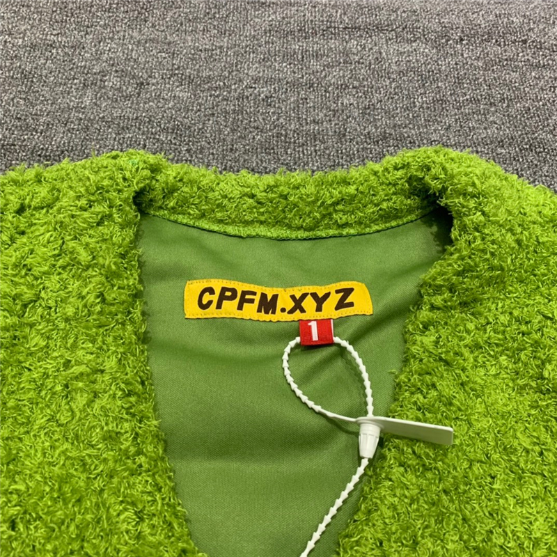 Coats Green Cardigan Embroidered Men's And Women's V-Neck Jacket