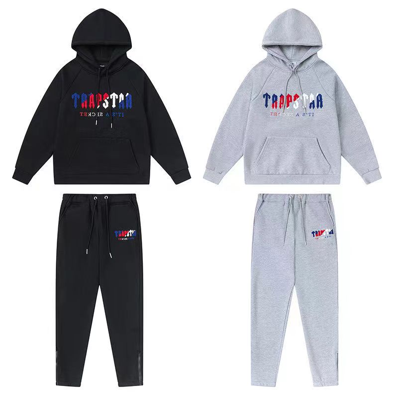 Men's Women's TRAPSTAR Designer Sportswear Hoodies Pants Hooded Tracksuit Patchwork Black Solid Brand Autumn Winter Hoodie pants sweatshirts, No 1
Men's Women's TRAPSTAR Designer Sportswear Hoodies Pants Hooded Tracksuit Patchwork Black Solid Brand Autumn Winter Hoodie pants sweatshirts, No 1