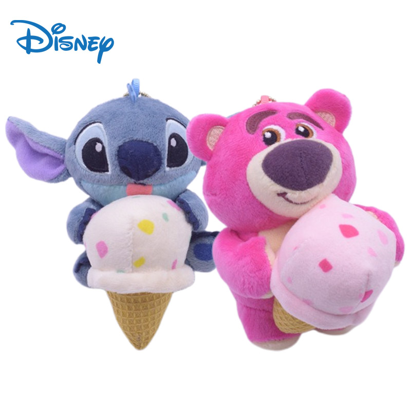 

Stitch Disney  Lotso Bear Toy Story 3 Couple Models Keychain Plush For Backpacks With Chain Kawaii Soft Anime Holiday Gift, Multicolor