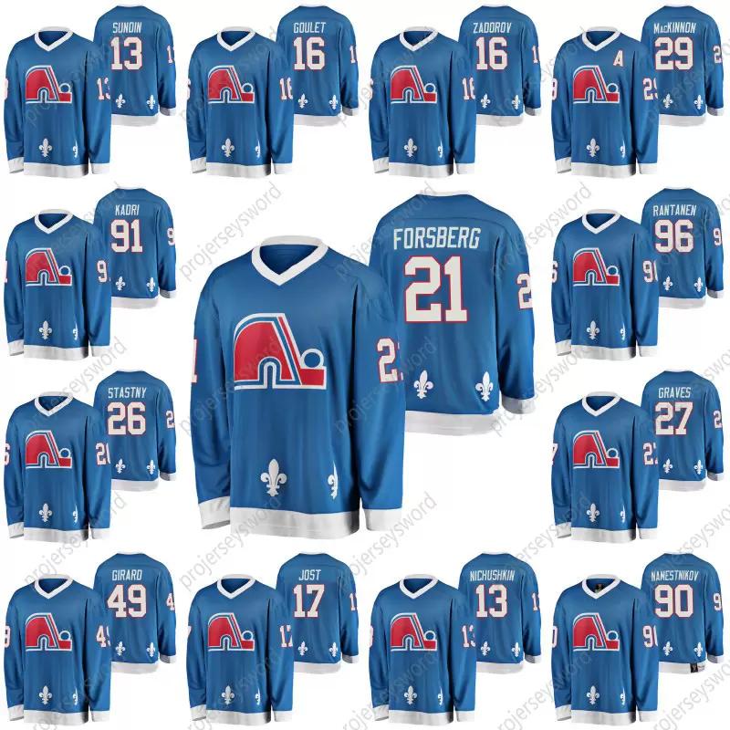 Hockey hockey Quebec Nordiques Peter Forsberg Vintage Heritage Jersey Nikita Zadorov Samuel Girard Mikko Rantanen Peter Stastny Nazem Kadri, Nazem kadri 91
Hockey hockey Quebec Nordiques Peter Forsberg Vintage Heritage Jersey Nikita Zadorov Samuel Girard Mikko Rantanen Peter Stastny Nazem Kadri, Nazem kadri 91