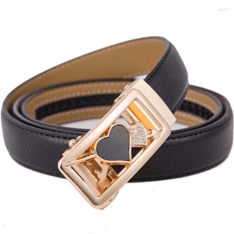 Belts Automatic Buckle Cowhide Women Waist Belt Red Black Ladies Tide Love Women's Pure Genuine Leather
Belts Automatic Buckle Cowhide Women Waist Belt Red Black Ladies Tide Love Women's Pure Genuine Leather