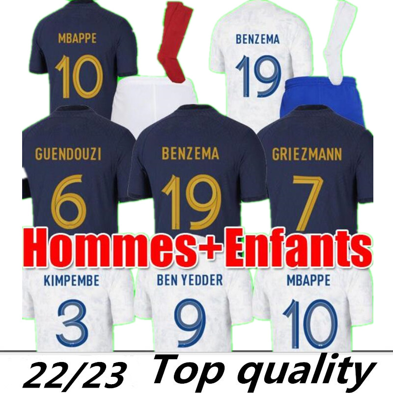 Maillots de football 2022 World Cup Soccer Jersey French BENZEMA Football shirts MBAPPE GRIEZMANN GUENDOUZI CLAUSS kante maillot foot kit top shirt MEN kids sets 4XL
Maillots de football 2022 World Cup Soccer Jersey French BENZEMA Football shirts MBAPPE GRIEZMANN GUENDOUZI CLAUSS kante maillot foot kit top shirt MEN kids sets 4XL