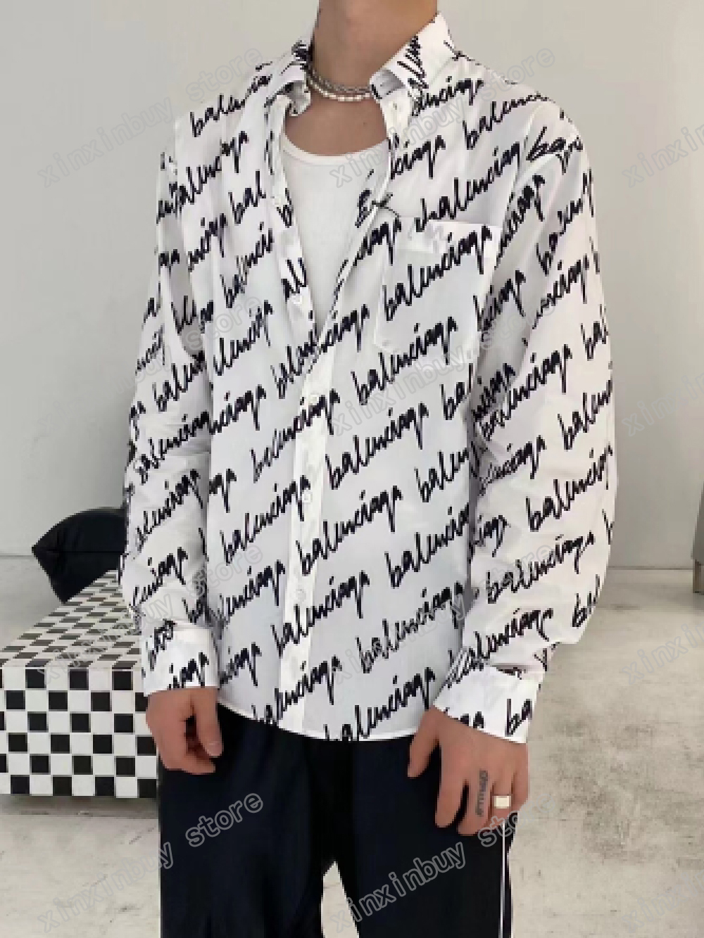 xinxinbuy Men designer Tees shirts Cursive letter print paris long sleeve women black blue khaki M-2XL, White
xinxinbuy Men designer Tees shirts Cursive letter print paris long sleeve women black blue khaki M-2XL, White