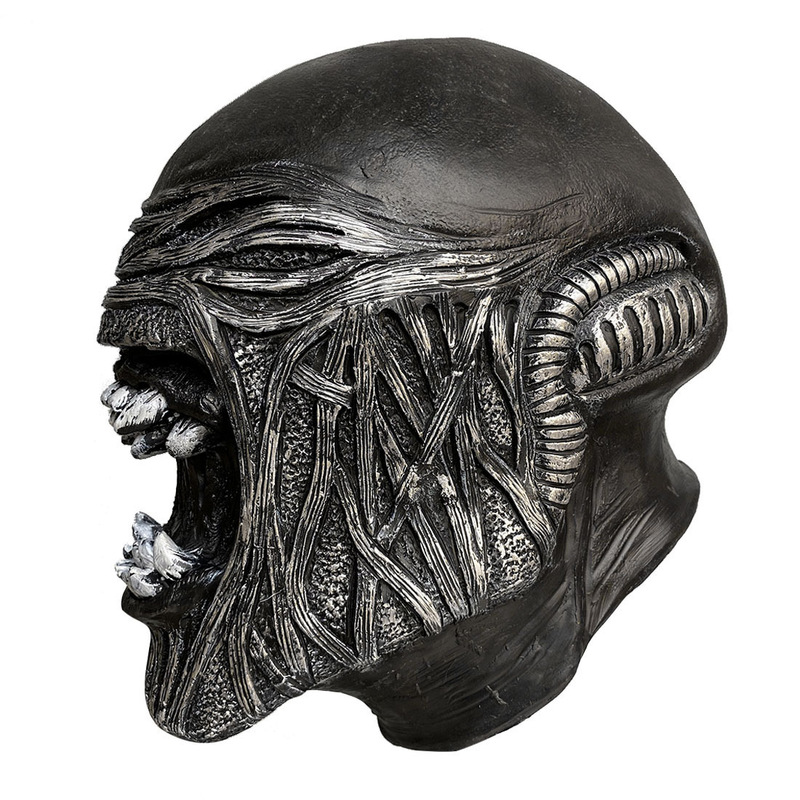 WAYLIKE Movie Aliens Vs Predator Mask Cosplay Costume Alien Antenna Horror Half Latex Masks Halloween Party Props 220915