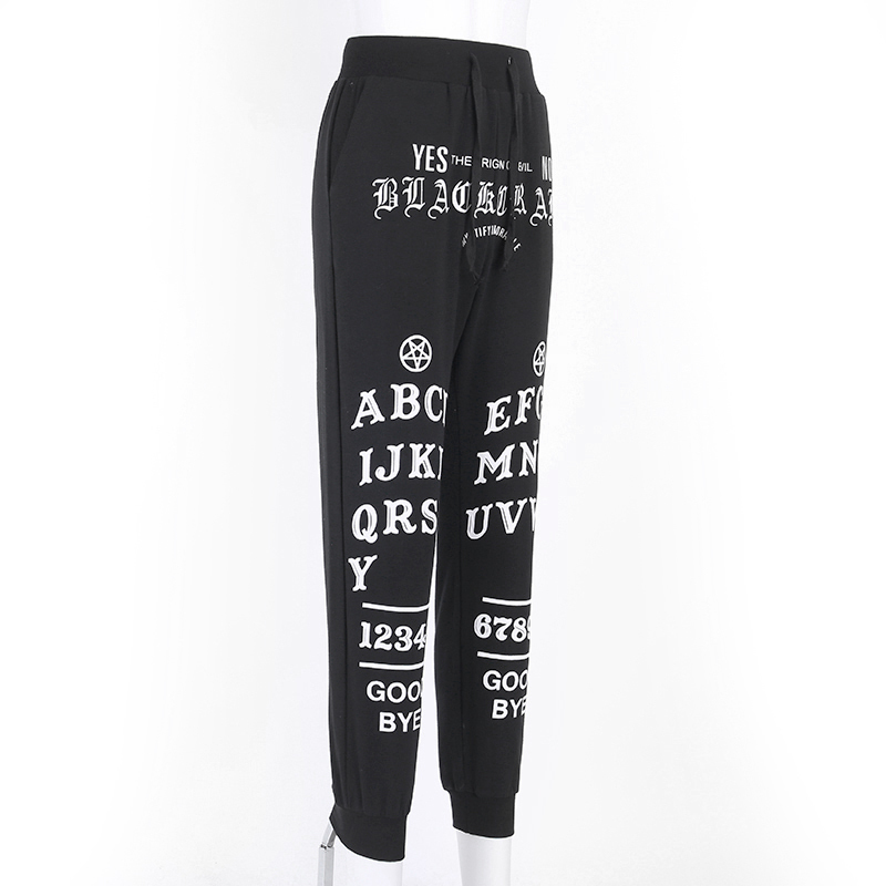 Women's Pants Capris Punk Grunge Gothic pant Harajuku Pentagram pant Long Sleeve Autumn Hollow Out Patchwork trouser Vintage 220916
