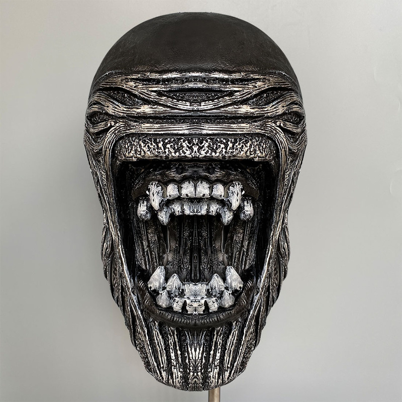 WAYLIKE Movie Aliens Vs Predator Mask Cosplay Costume Alien Antenna Horror Half Latex Masks Halloween Party Props 220915