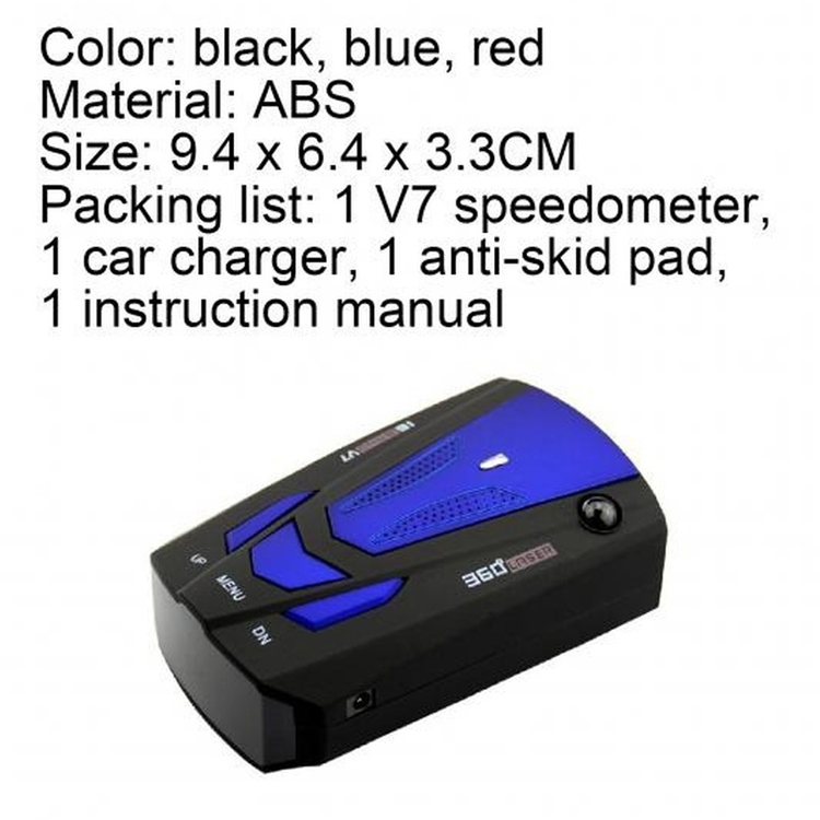 Car Radar Detector 16 Band 360 Auto Speed Alarm System Anti GPS Camera Laser Detector with Voice Alert