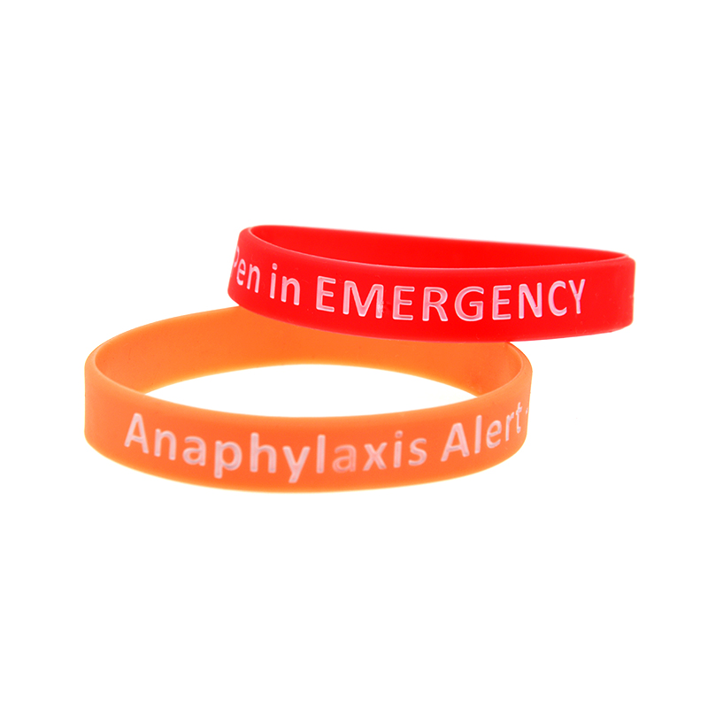 1PC Anaphylaxis Alert Silicone Bracelet What Better Way To Carry The Message Than With A Daily Reminder