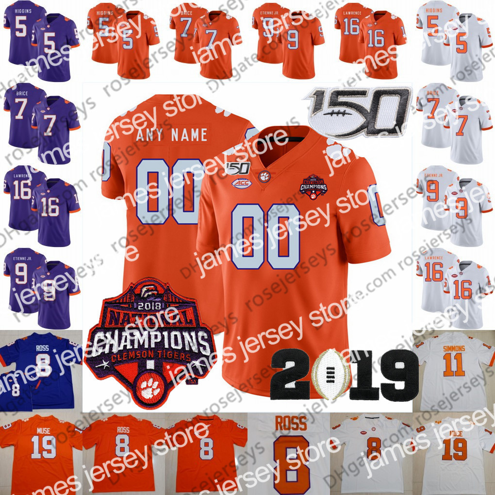 American College Football Wear Customized 2019 Clemson Tigers #14 Diondre Overton 22 Will Swinney 81 Drew 26 Sheridan Jones 88 Braden Galloway Men Youth Kid Jersey 4X, Purple with 2018 champions patch
American College Football Wear Customized 2019 Clemson Tigers #14 Diondre Overton 22 Will Swinney 81 Drew 26 Sheridan Jones 88 Braden Galloway Men Youth Kid Jersey 4X, Purple with 2018 champions patch