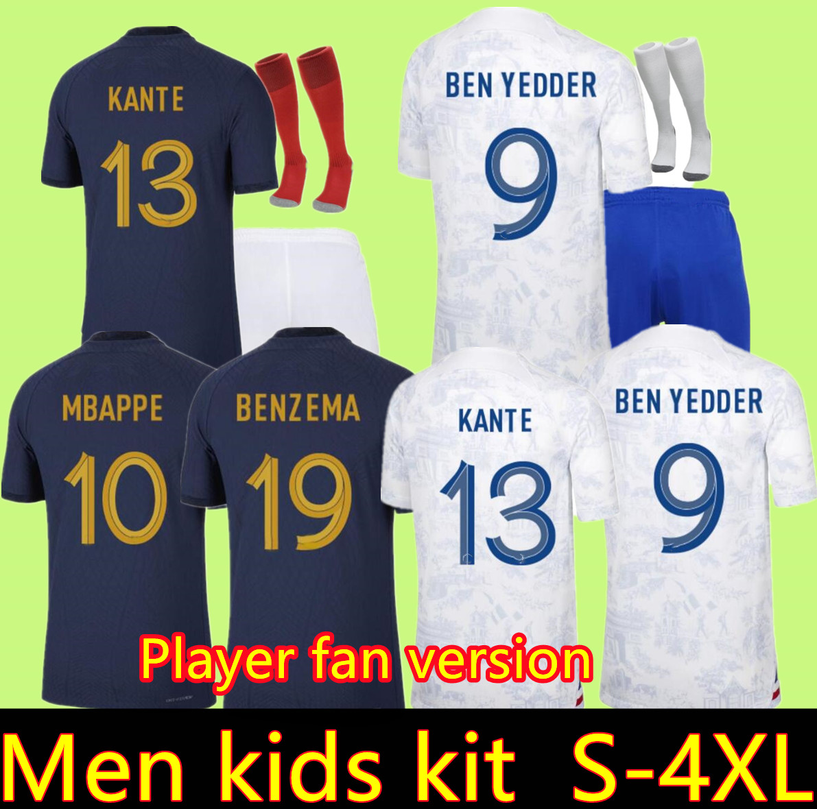 MBAPPE BENZEMA 2022 World Cup French Soccer jerseys GRIEZMANN POGBA GIROUD KANTE home away Francia Football shirts men kids kit Maillot de foot, Army green
MBAPPE BENZEMA 2022 World Cup French Soccer jerseys GRIEZMANN POGBA GIROUD KANTE home away Francia Football shirts men kids kit Maillot de foot, Army green