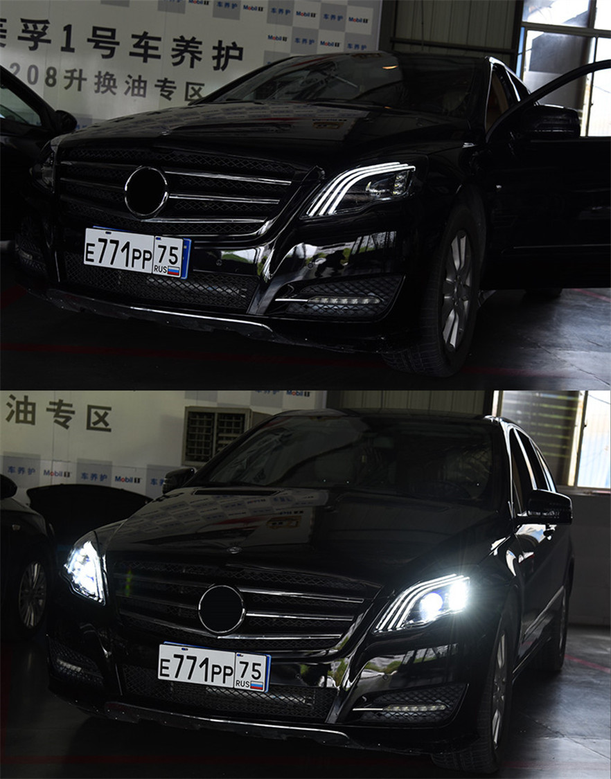 Headlight For 2010-17 Benz R Class W251 R300 R350 R500 Maybach Style Head Lights Replacement DRL Lighthouse Projector Facelift