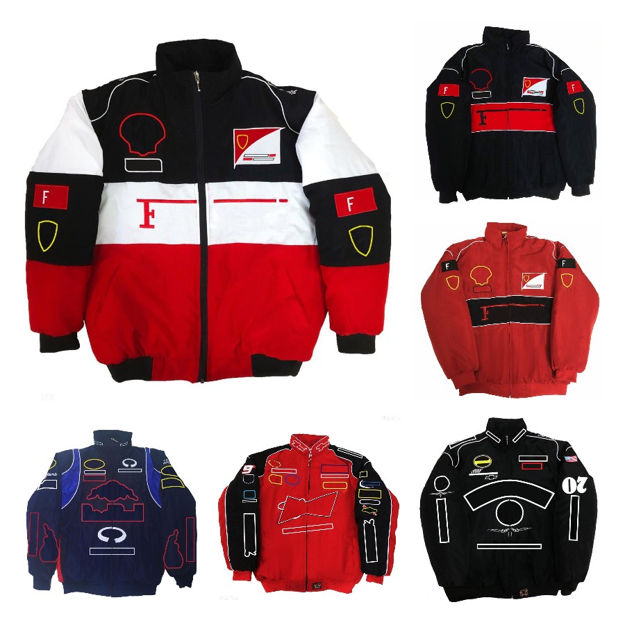 F1 Jacket Formula 1 Racing Jacket Autumn Winter Men's Women's Cotton Clothing Car Logo Full Embroidery Jackets College Style Retro Motorcycle Jackets
F1 Jacket Formula 1 Racing Jacket Autumn Winter Men's Women's Cotton Clothing Car Logo Full Embroidery Jackets College Style Retro Motorcycle Jackets