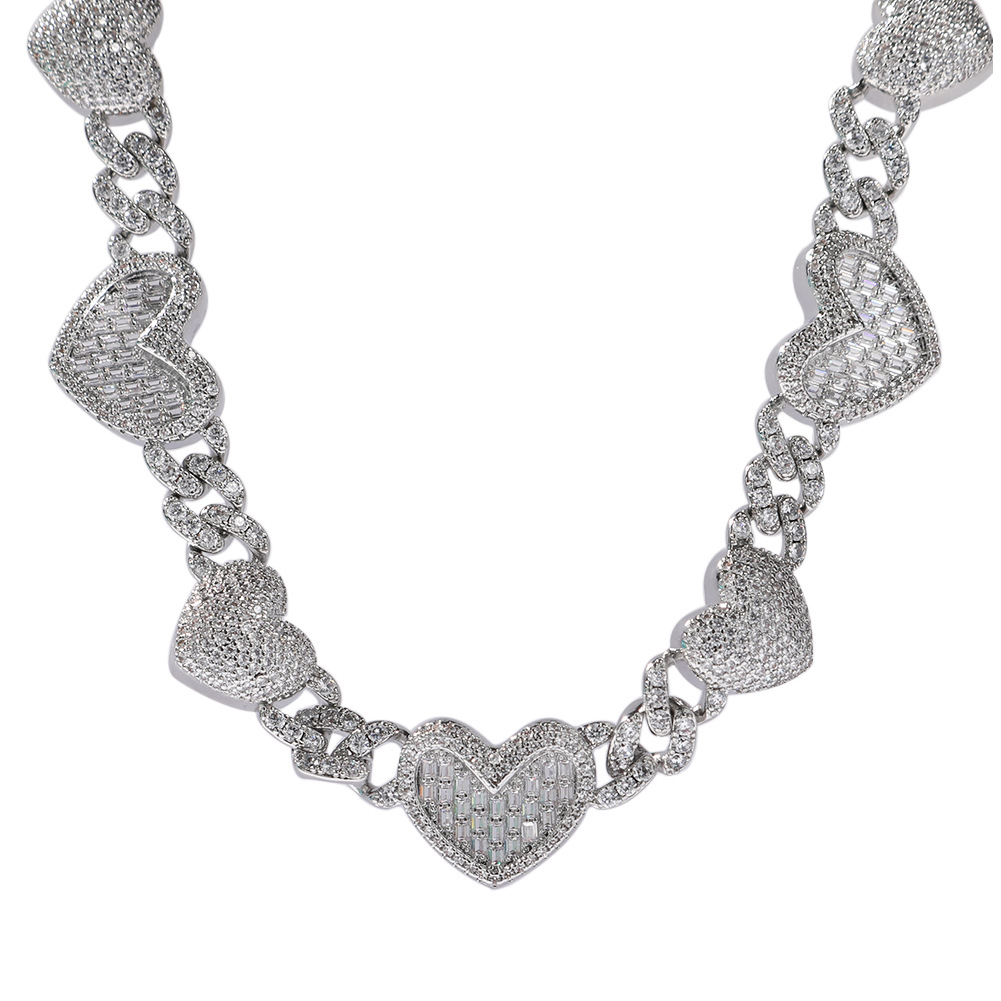 Hip Hop Tennis Chain Full Diamond Stone Heart Lover Cuban Link Lover Couple Necklace
Hip Hop Tennis Chain Full Diamond Stone Heart Lover Cuban Link Lover Couple Necklace