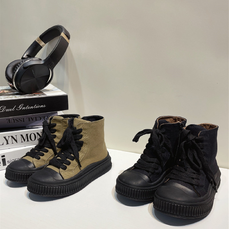 Boots Children s High Top Sneakers Kids Girls Canvas Casual Shoes Lace Up Flat Baby Infant Toddler Winter boys 21 30 220915