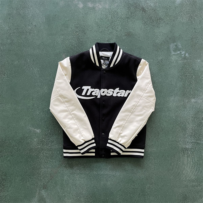 Trapstar Varsity Jacket Designer Men Baseball Uniform Faux Leather 1to1 Women Embroidered Coat London High Street Size XS, Black
Trapstar Varsity Jacket Designer Men Baseball Uniform Faux Leather 1to1 Women Embroidered Coat London High Street Size XS, Black