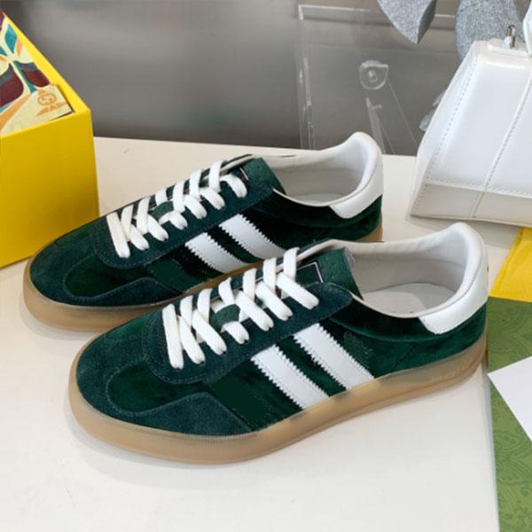 Brand Designer Casual Shoes Luxury Velvet Patchwork Print Stripe Design Gazelle Men's Ladies with Box, Green
Brand Designer Casual Shoes Luxury Velvet Patchwork Print Stripe Design Gazelle Men's Ladies with Box, Green