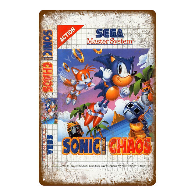 Video Game Poster Play Gaming Metal Painting Tin Signs Gamer Wall Sticker For Pub Bar Club Home Room Decor Vintage Sega Plaque