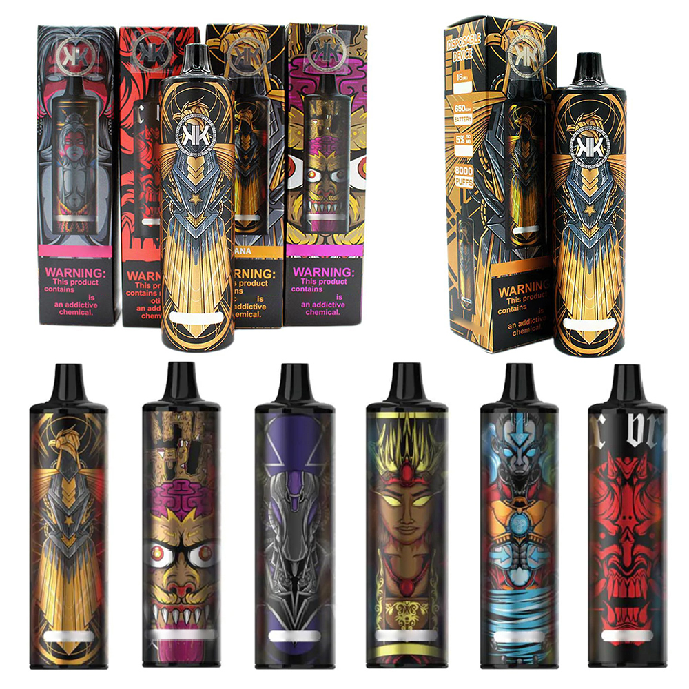 Disposable E cigarettes Authentic KK Energy 8000 Puffs Vape Pen 16ML Prefilled Mesh Coil Cartridges Pod 650Mah Rechargeable Battery Vaporizers bars
Disposable E cigarettes Authentic KK Energy 8000 Puffs Vape Pen 16ML Prefilled Mesh Coil Cartridges Pod 650Mah Rechargeable Battery Vaporizers bars