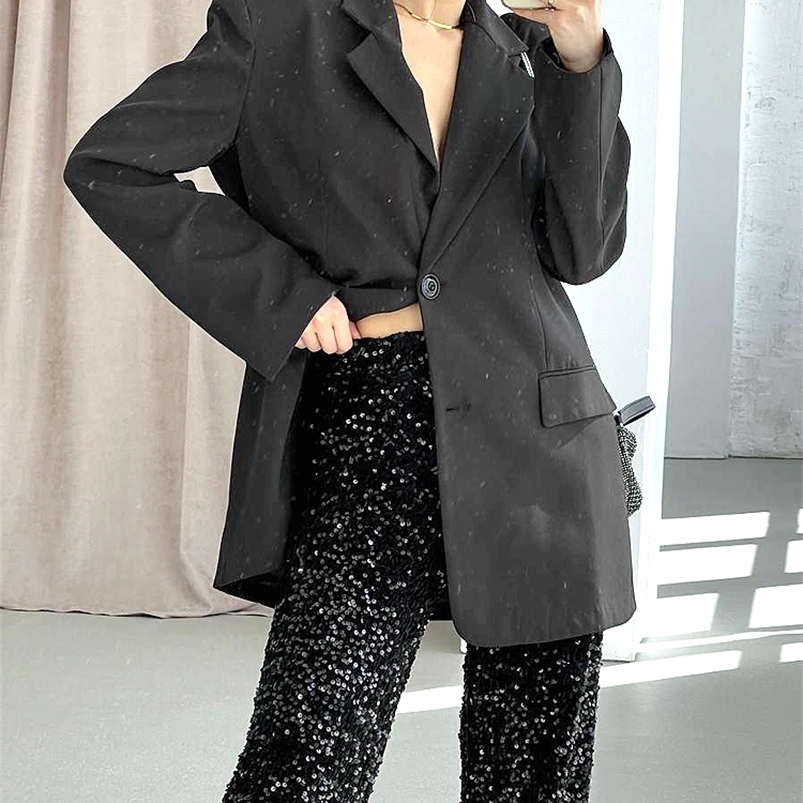 Women's Pants Capris High quality Women's Fashion Trendy Sparkling Gold Pants Relaxation of Tall Waist Wide-legged Pants Women's South 