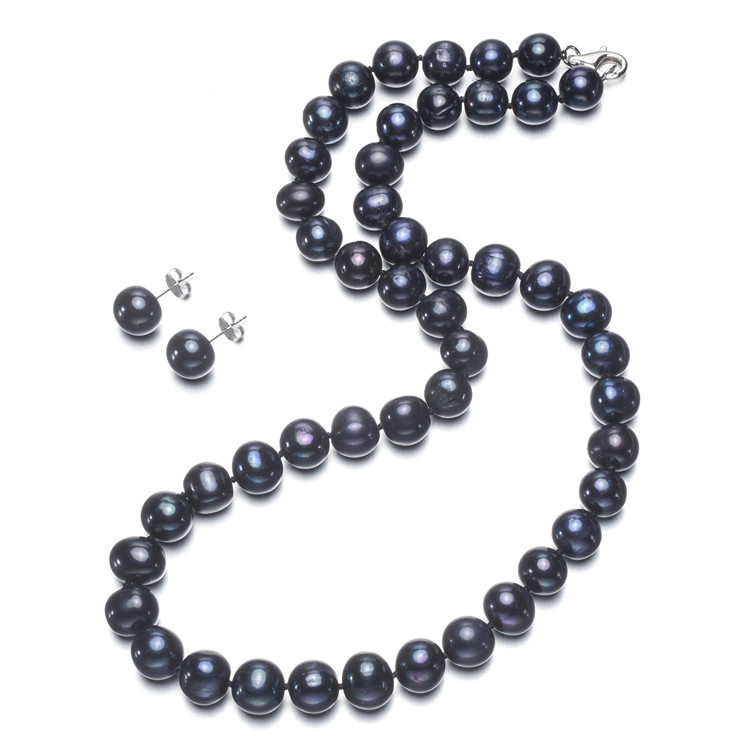 Pearl Set Fine Jewelry Natural 8mm Fresh Water White Black Pearls Jewelry Sets for Women Presents Gift 925 sterling silver lobster clasp
Pearl Set Fine Jewelry Natural 8mm Fresh Water White Black Pearls Jewelry Sets for Women Presents Gift 925 sterling silver lobster clasp