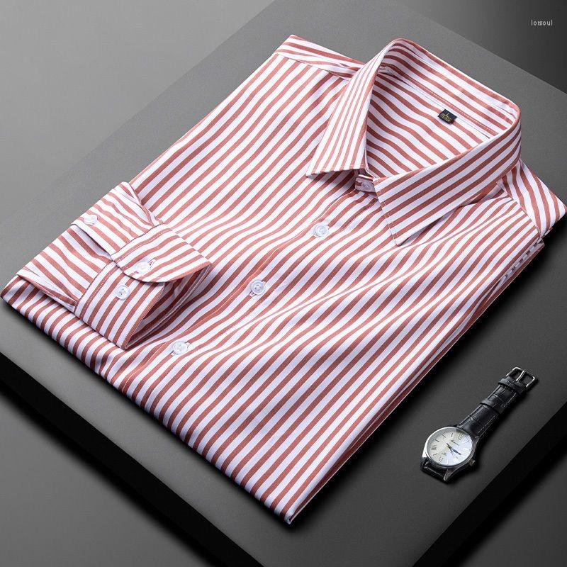 Men's Casual Shirts Light Luxury High-end Color Stripe Shirt Men's Long Sleeve Autumn Korean Fashion Handsome Top Slim Lapel No Iron, Black
Men's Casual Shirts Light Luxury High-end Color Stripe Shirt Men's Long Sleeve Autumn Korean Fashion Handsome Top Slim Lapel No Iron, Black