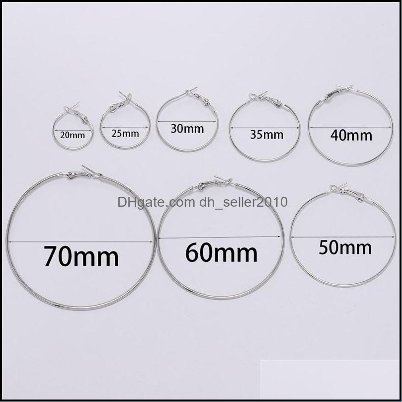 Hoop Huggie 10Pcs/Lot Gold Round Earring Hoop Hooks For Jewelry Making Finding Diy Earrings Accessories Supplies 1501 Q2 Drop Deliver Dh9Jm