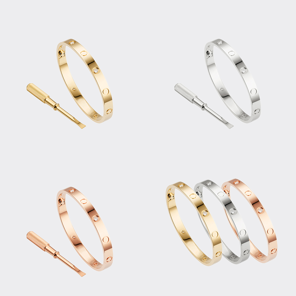 Bangle Love Screw Bracelet Designers Bracelets 4 Diamond Designer Jewelry Women Titanium Steel Gold-Plated Never Fade Not Allergic Gold/Silver/Rose; Store/21621802
Bangle Love Screw Bracelet Designers Bracelets 4 Diamond Designer Jewelry Women Titanium Steel Gold-Plated Never Fade Not Allergic Gold/Silver/Rose; Store/21621802