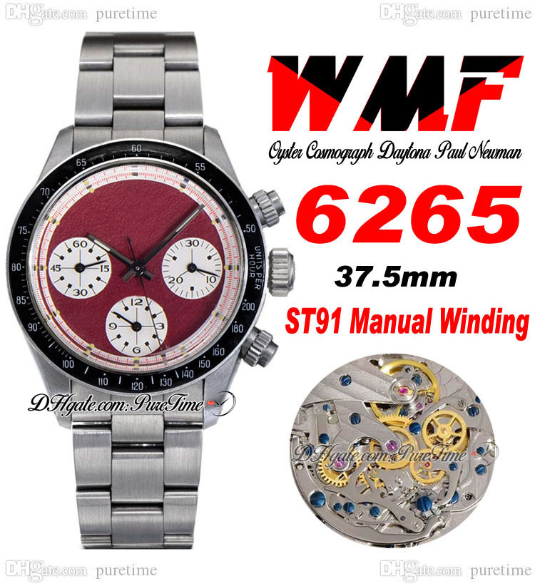 Paul Newman ST91 Manual Winding Chronograph Mens Watch 6265 WMF 1967 Rare Vintage Red Dial White Subdial OysterSteel Bracelet Super Edition Puretime K11
Paul Newman ST91 Manual Winding Chronograph Mens Watch 6265 WMF 1967 Rare Vintage Red Dial White Subdial OysterSteel Bracelet Super Edition Puretime K11