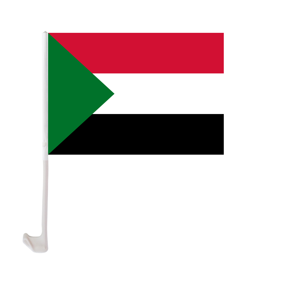 Sudan Car Flag 30x45cm Window Clip Sudanese Flags Polyester UV Protection Car Decoration Banner with Flagpole
Sudan Car Flag 30x45cm Window Clip Sudanese Flags Polyester UV Protection Car Decoration Banner with Flagpole