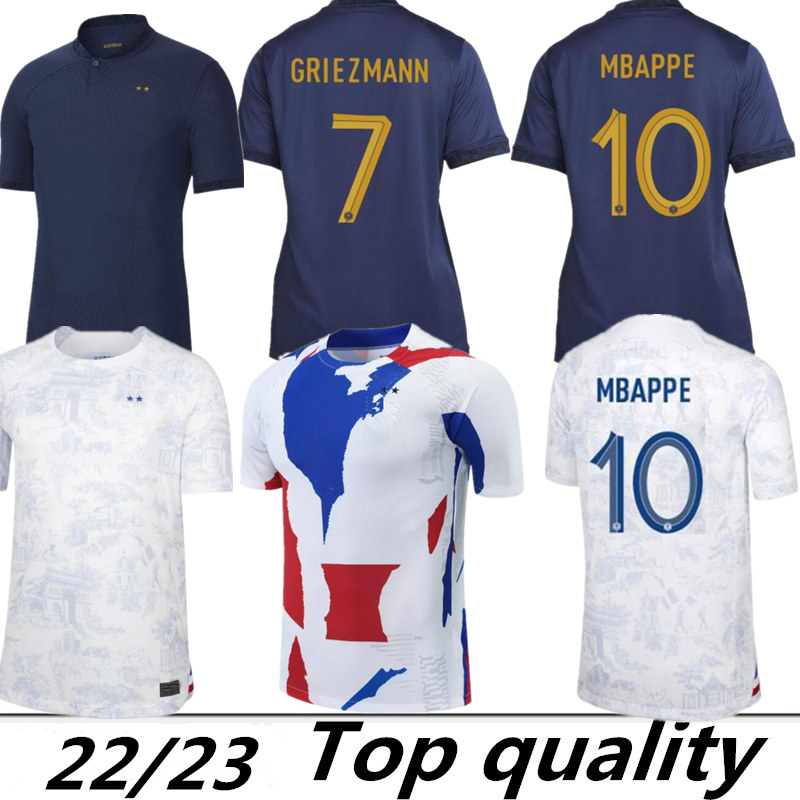 MBAPPE BENZEMA French Soccer jerseys 2022 GRIEZMANN POGBA GIROUD KANTE home away 22 23 Francia fans Football shirts men Pre-match uniform training vest POLO
MBAPPE BENZEMA French Soccer jerseys 2022 GRIEZMANN POGBA GIROUD KANTE home away 22 23 Francia fans Football shirts men Pre-match uniform training vest POLO