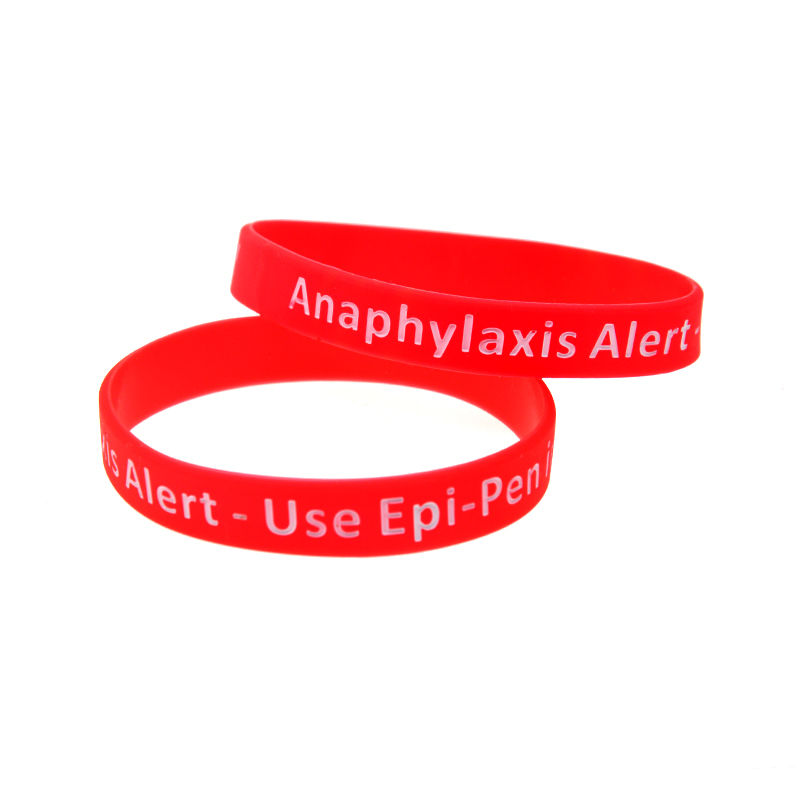 1PC Anaphylaxis Alert Silicone Bracelet What Better Way To Carry The Message Than With A Daily Reminder