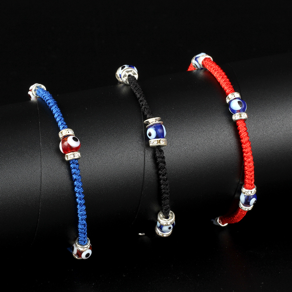 Turkish Evil Eye Handmade Braided Red Blue eyes Rope Bracelet For Women Men Friendship Jewelry