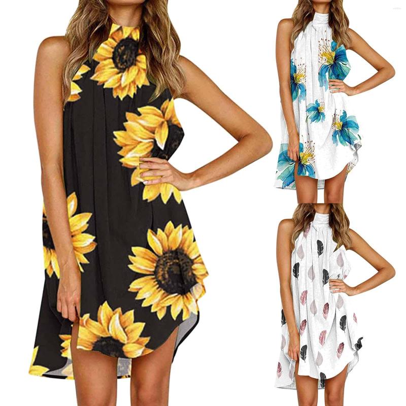 Casual Dresses Women Beach Dress Ladies Holiday Summer Turtleneck Floral Sleeveless Party Halter Sexy Loose Sundress Vestidos, Bbk
Casual Dresses Women Beach Dress Ladies Holiday Summer Turtleneck Floral Sleeveless Party Halter Sexy Loose Sundress Vestidos, Bbk