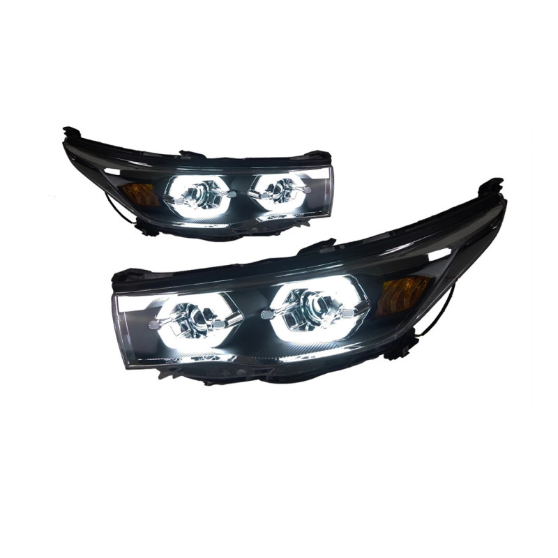 Car Head Lights Parts For New Kluger 20 15-20 17 highlander LED Front Headlight Replacement DRL Daytime light Projector Facelift