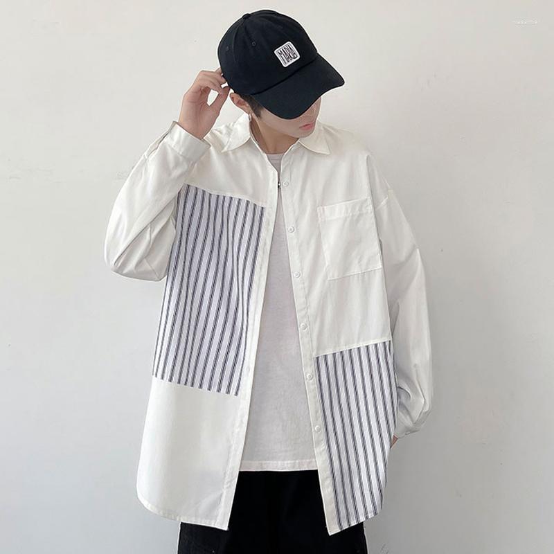 Men's Casual Shirts Long Sleeve Striped Patchwork For Teenage Girls Fashion Trends Streetwear Mens Loose Fit Button Up Blouses Clothes, Black
Men's Casual Shirts Long Sleeve Striped Patchwork For Teenage Girls Fashion Trends Streetwear Mens Loose Fit Button Up Blouses Clothes, Black