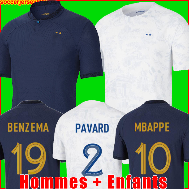 22 23 BENZEMA MBAPPE GRIEZMANN soccer jersey French KANTE POGBA ZIDANE GIROUD MATUIDI Kimpembe VARANE PAVARO equipement Maillot de football shirt Men kids kit Set, 2022 men home
22 23 BENZEMA MBAPPE GRIEZMANN soccer jersey French KANTE POGBA ZIDANE GIROUD MATUIDI Kimpembe VARANE PAVARO equipement Maillot de football shirt Men kids kit Set, 2022 men home