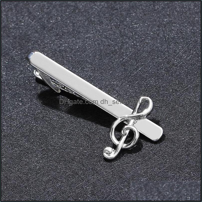 Tie Clips Metal Sier Music Tie Clip For Men Wedding Necktie Poker Clasp Gentleman Bar Crystal Pin Mens Gift Aeagg Eo9Z3 981 Drop Deli Dhknv
